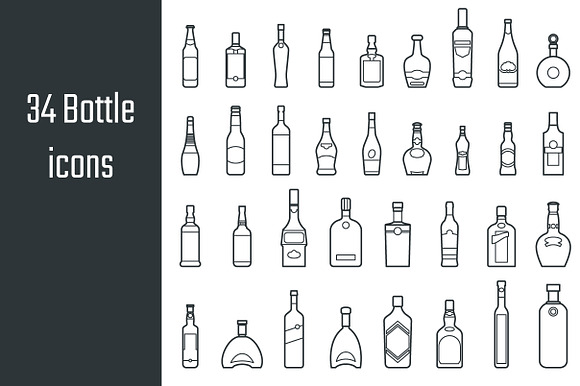 Bar Glass Icons in Infographic Icons - product preview 2
