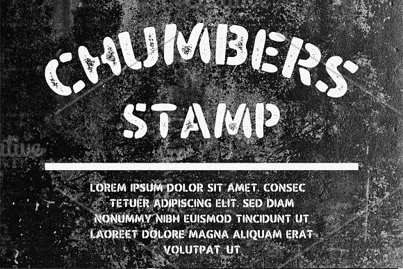 Chumbers Stamp Stencil in Military Fonts - product preview 1