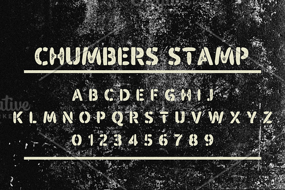 Chumbers Stamp Stencil in Military Fonts - product preview 2