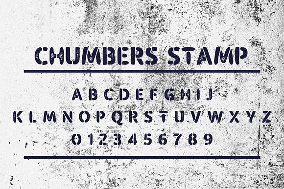 Chumbers Stamp Stencil in Military Fonts - product preview 3