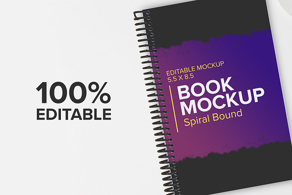 Spiral Bound Book Mockup in Print Mockups - product preview 2
