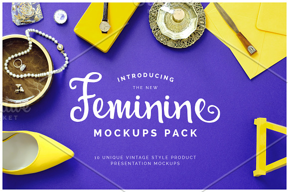 10 Feminine Mockups Pack in Product Mockups - product preview 1