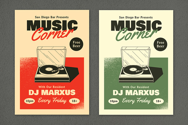 Vintage Music Corner Flyer