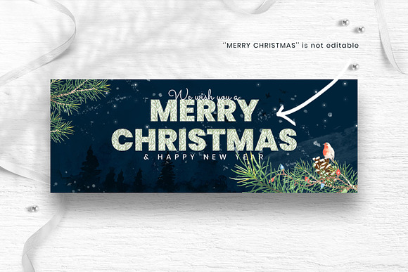 Merry Christmas Facebook Cover in Facebook Templates - product preview 1