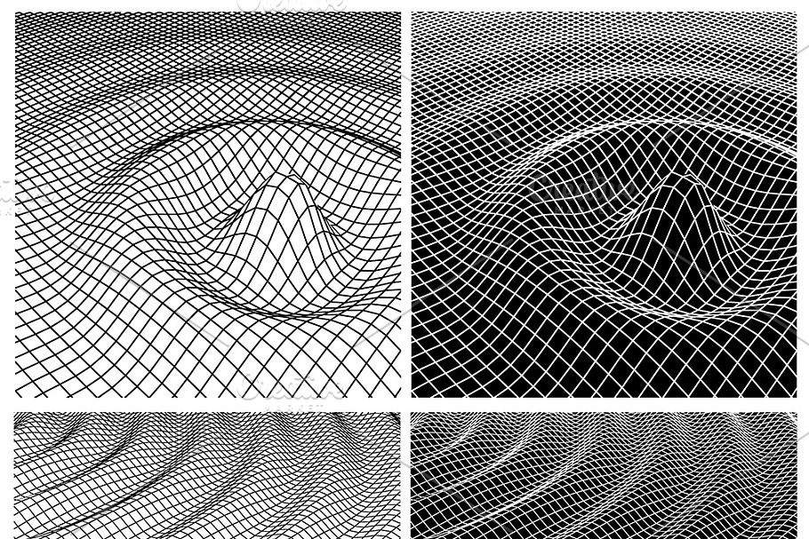 Geometric distorted shapes Set