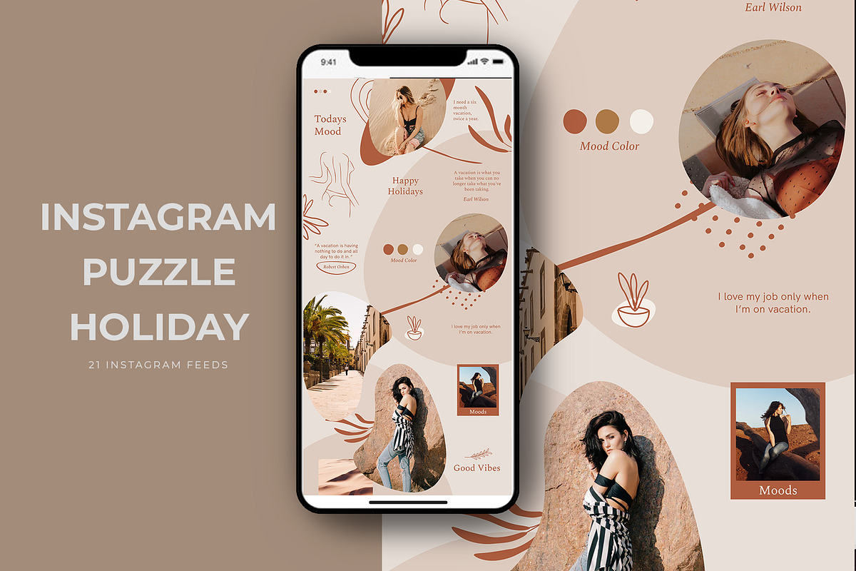 Instagram Puzzle Holiday Templates in Instagram Templates - product preview 8