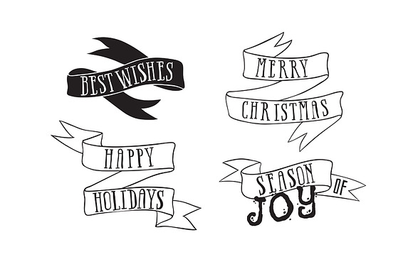 Christmas Greetings (4cards&objects) in Illustrations - product preview 3