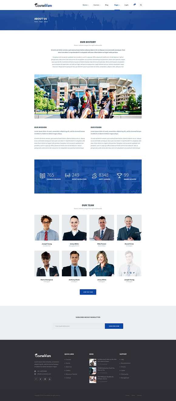 CourseWare - Learning PSD Template in Landing Page Templates - product preview 6