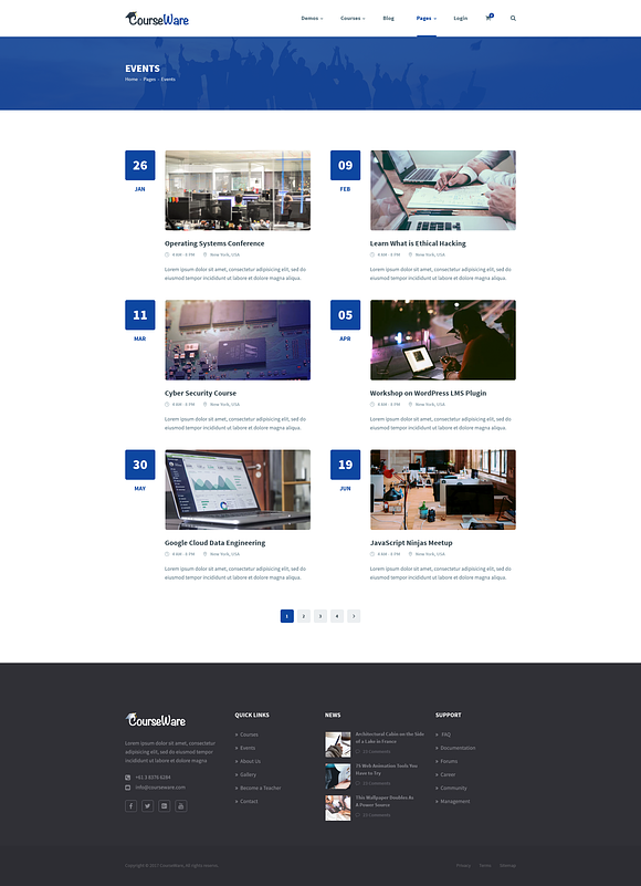 CourseWare - Learning PSD Template in Landing Page Templates - product preview 7