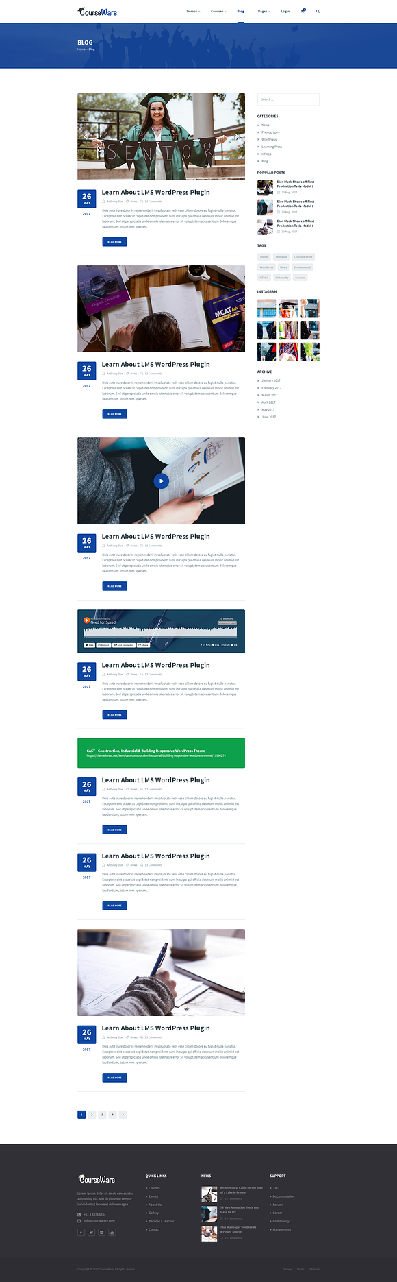 CourseWare - Learning PSD Template in Landing Page Templates - product preview 24