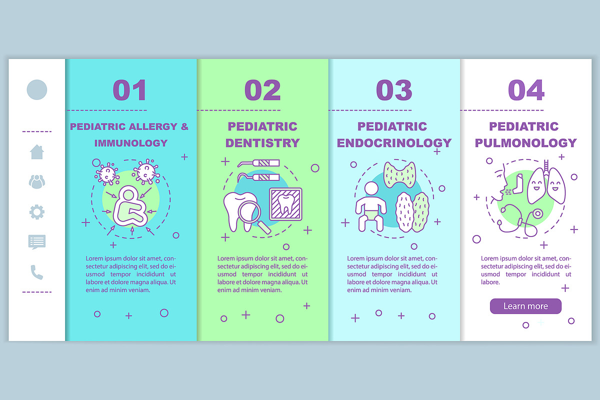 Pediatrics mobile web pages in Website Templates - product preview 8