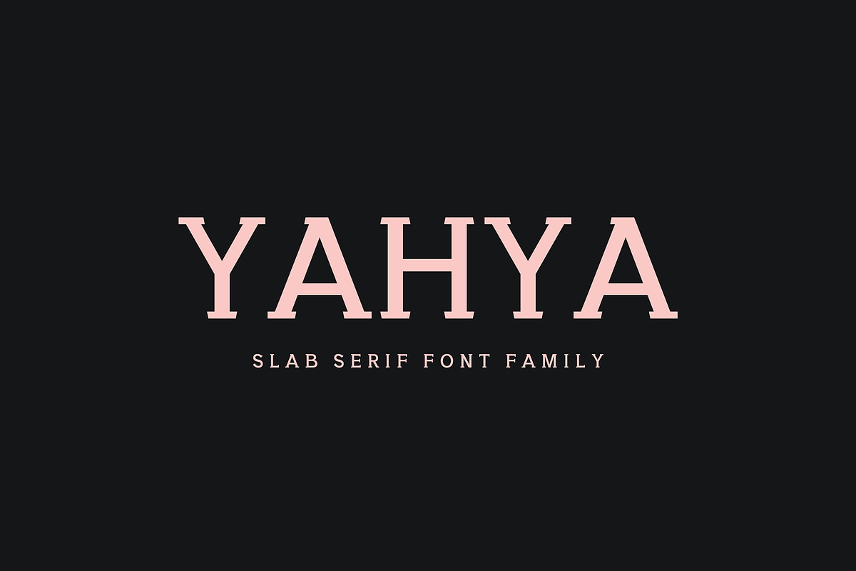 Yahya Slab Serif Font Family in Slab Serif Fonts - product preview 8