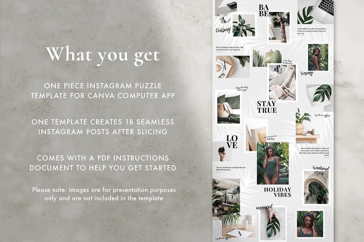 Silvia Instagram puzzle | CANVA in Instagram Templates - product preview 8