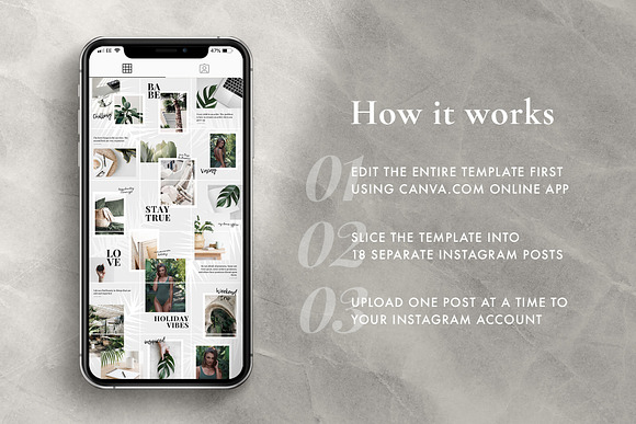 Silvia Instagram puzzle | CANVA in Instagram Templates - product preview 2