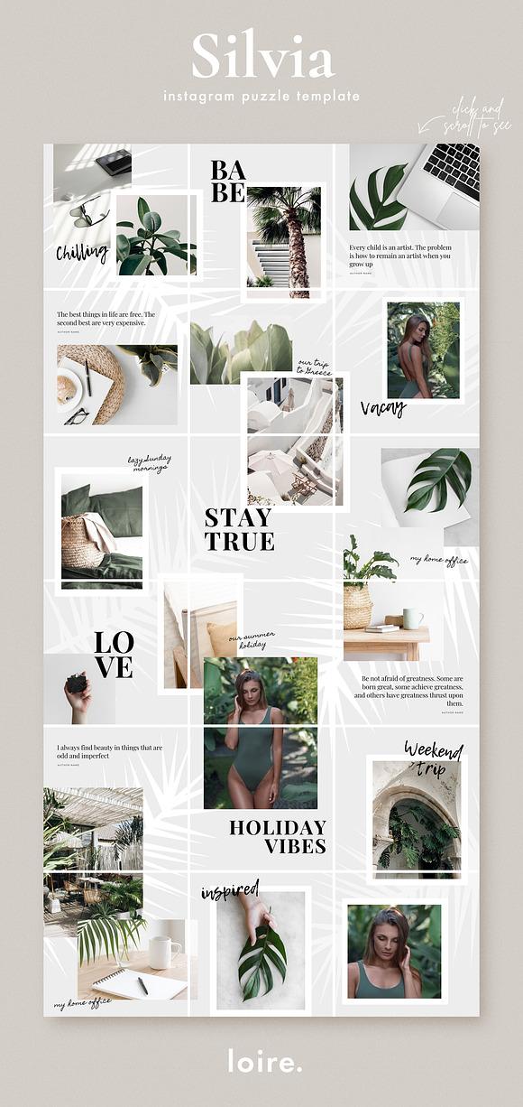 Silvia Instagram puzzle | CANVA in Instagram Templates - product preview 3