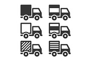 Delivery Truck Icon Set. Cargo Sign