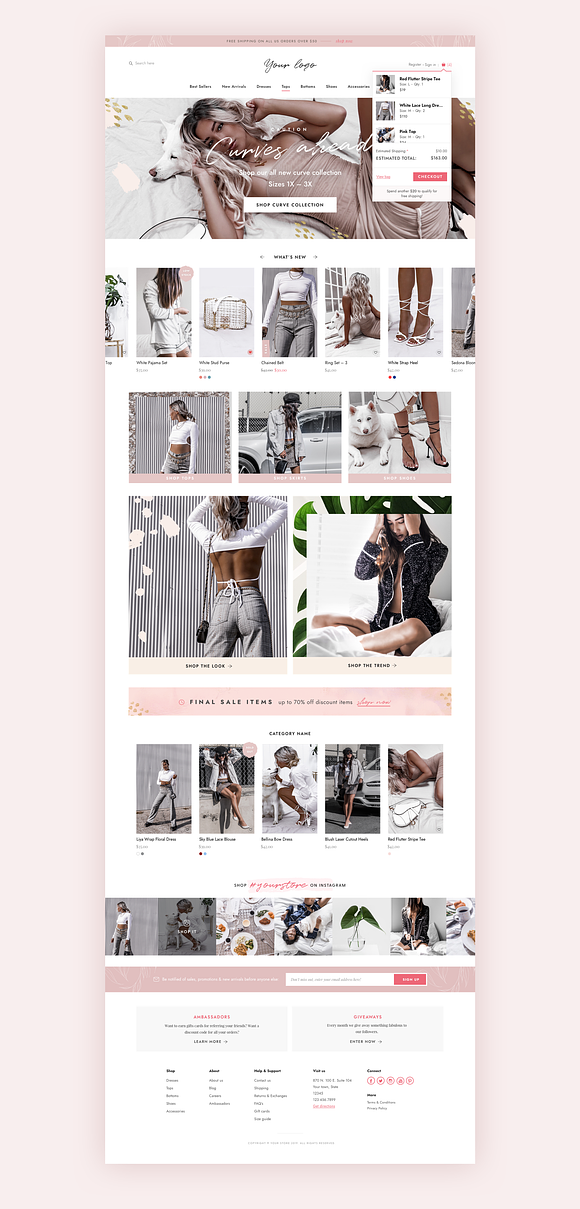 Fashion eCommerce PSD Template in Landing Page Templates - product preview 1