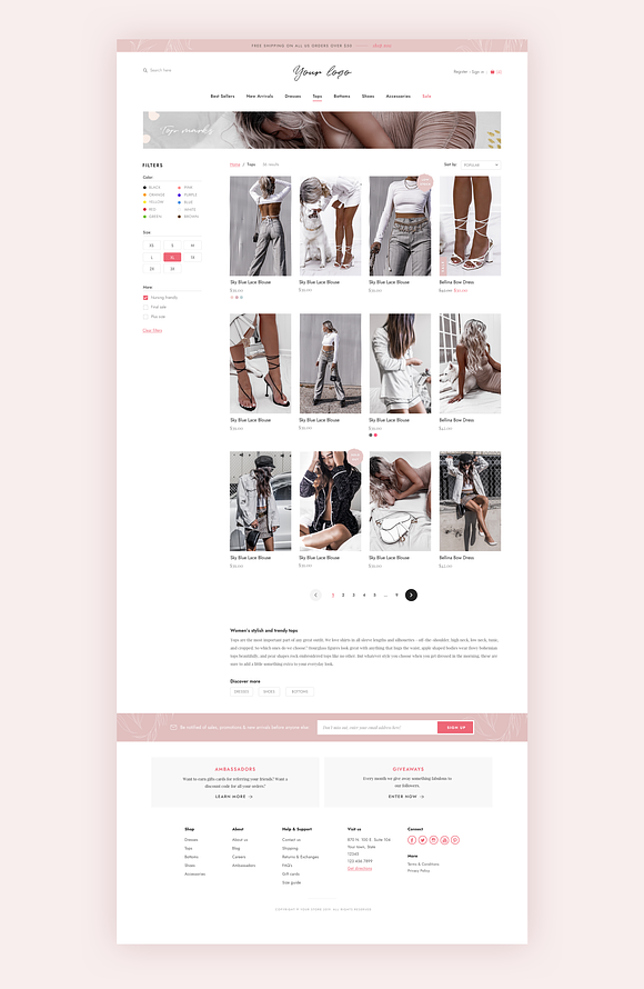 Fashion eCommerce PSD Template in Landing Page Templates - product preview 2