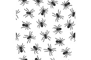 Spiders Seamless Pattern on White