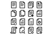 Documents File Icons Set on White