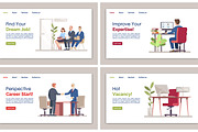 HR agency landing page template set