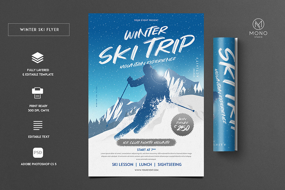 Winter Ski Flyer in Flyer Templates - product preview 8