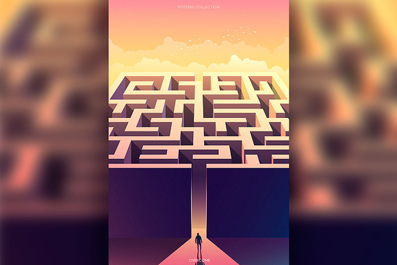 Surreal vector posters in Illustrations - product preview 5
