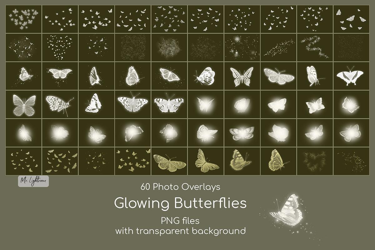 Glowing Butterflies Overlays in Add-Ons - product preview 8