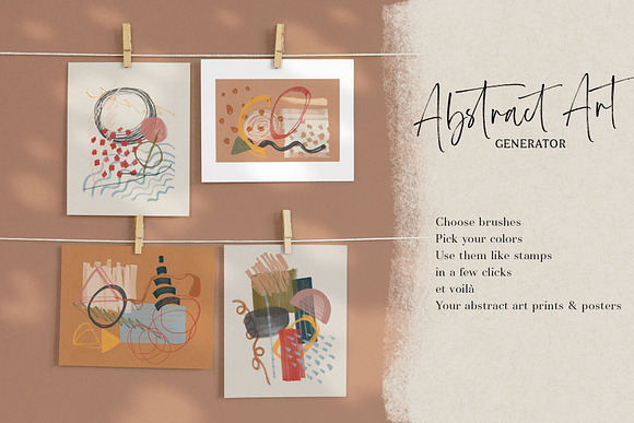Abstract Art Generator- PSD Brushes in Add-Ons - product preview 4