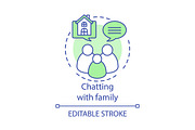 Chatting with family concept icon