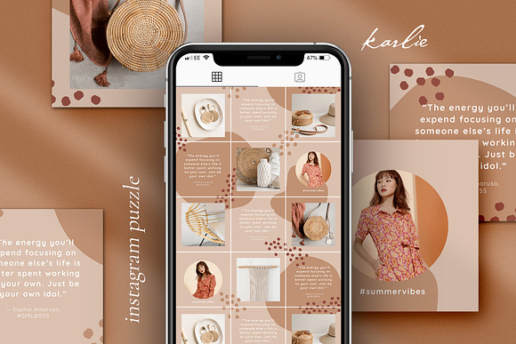 Karlie Instagram puzzle & highlights in Instagram Templates - product preview 10