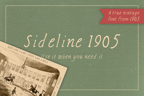 Sideline 1905 Authentic Vintage Font in Serif Fonts - product preview 5
