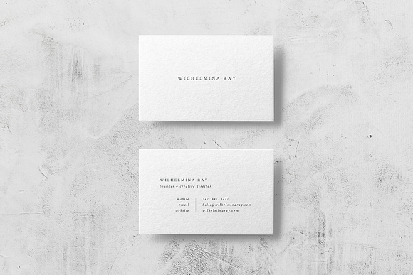 Wilhelmina Business Card Template in Business Card Templates - product preview 2