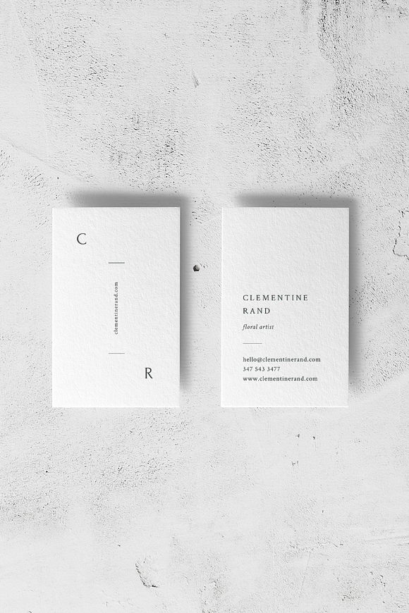 Clementine Business Card Template in Business Card Templates - product preview 2