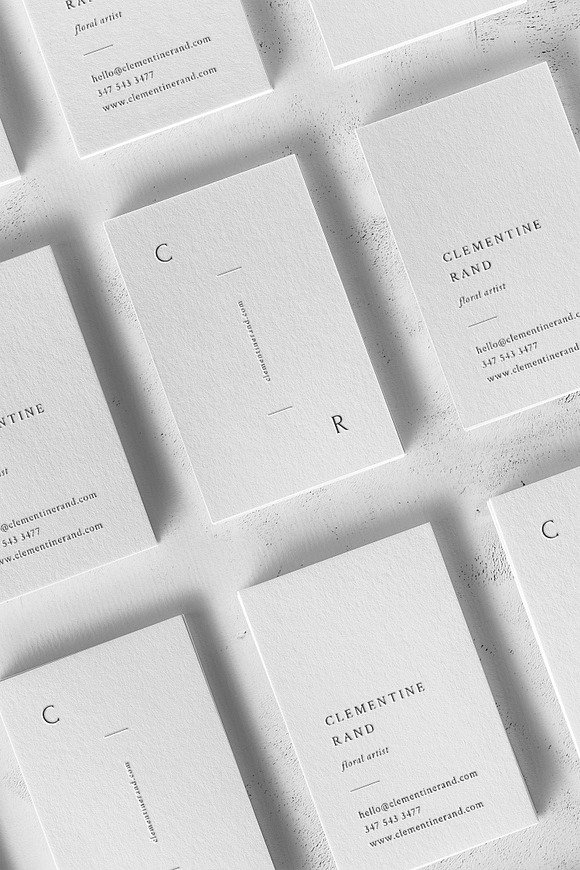 Clementine Business Card Template in Business Card Templates - product preview 3
