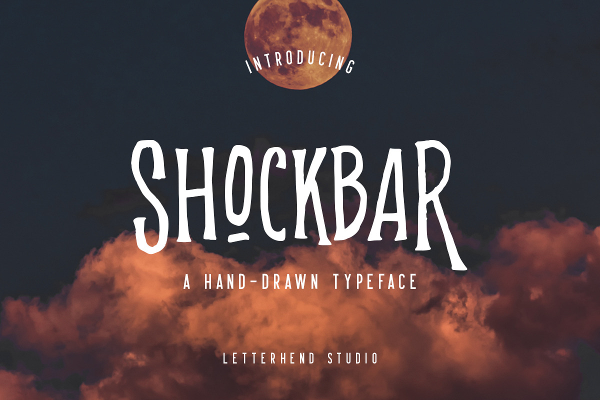 Shockbar - Hand Drawn Typeface in Display Fonts - product preview 8