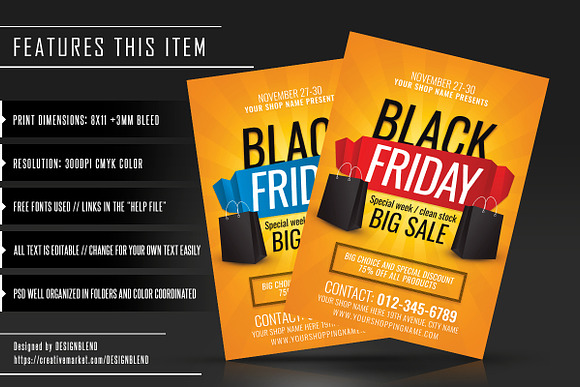 Black Friday Big Sale Flyer Template in Flyer Templates - product preview 1
