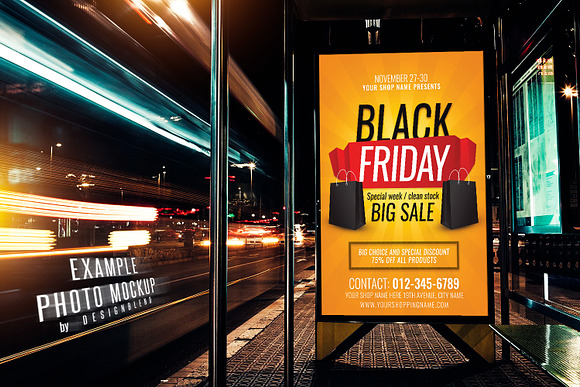 Black Friday Big Sale Flyer Template in Flyer Templates - product preview 2