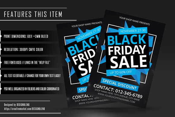Black Friday Sale Flyer Template in Flyer Templates - product preview 1
