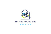 bird house logo vector icon