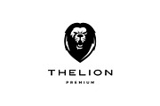 roaring lion head logo vector icon