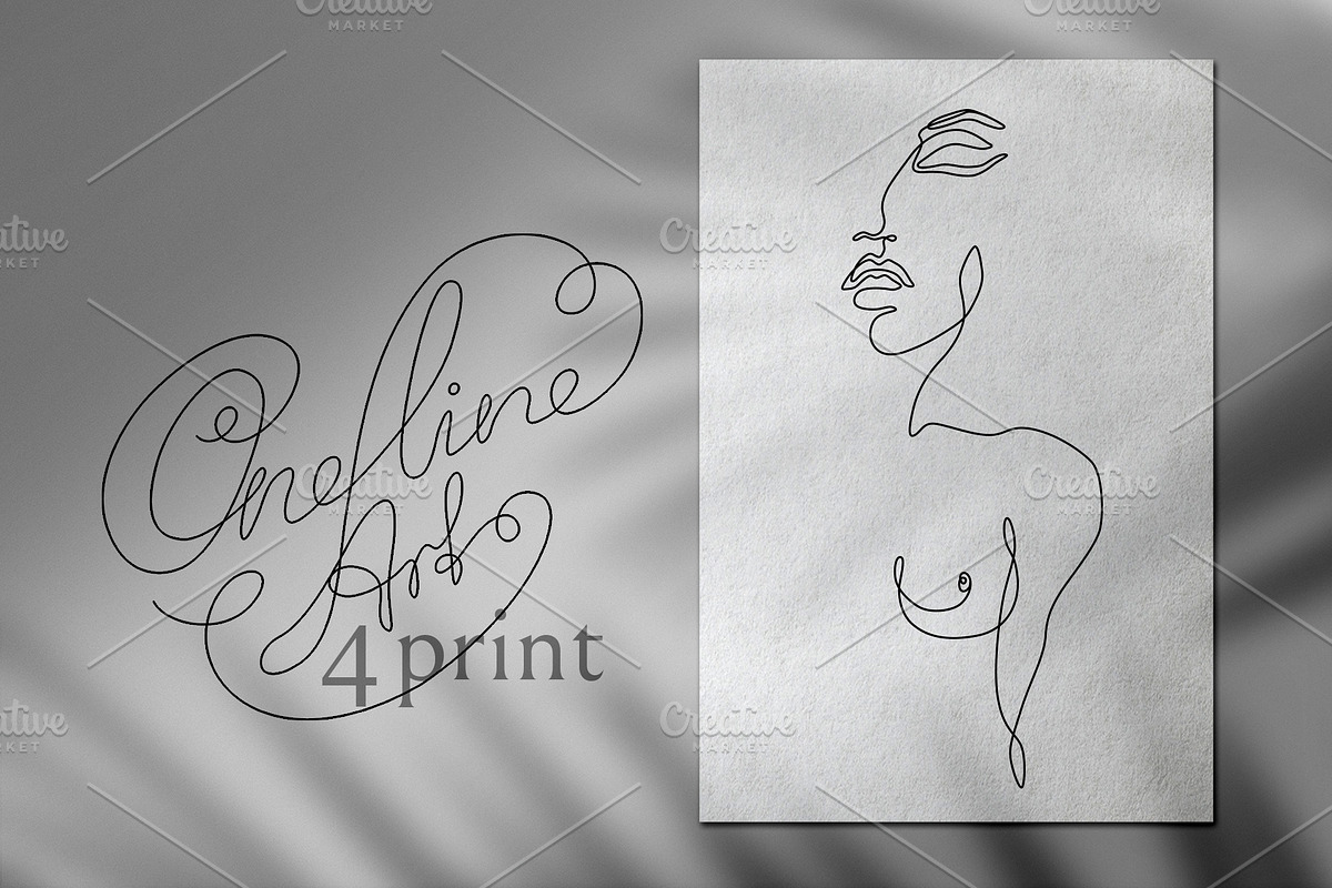 One Line Art Print in Illustrations - product preview 8