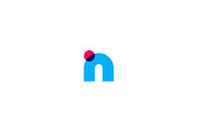 n letter initial logo vector icon