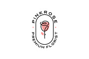 rose logo flower vector icon