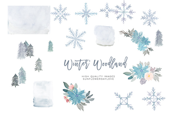 Watercolor holiday clipart in Illustrations - product preview 1