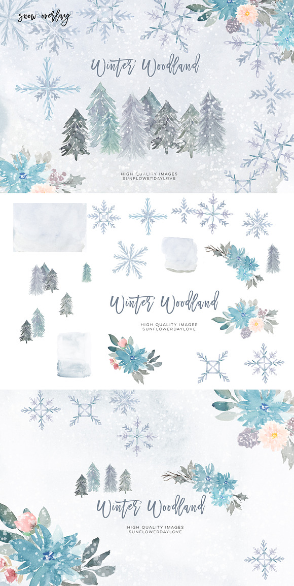 Watercolor holiday clipart in Illustrations - product preview 4