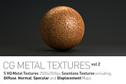 5 Metal Textures for CG Artists vol2