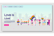 LGBT protest landing page template
