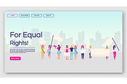For equal rights landing page