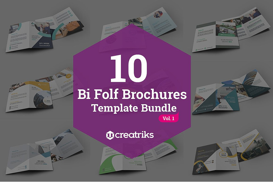 50 Bi-Fold Brochures Bundle
